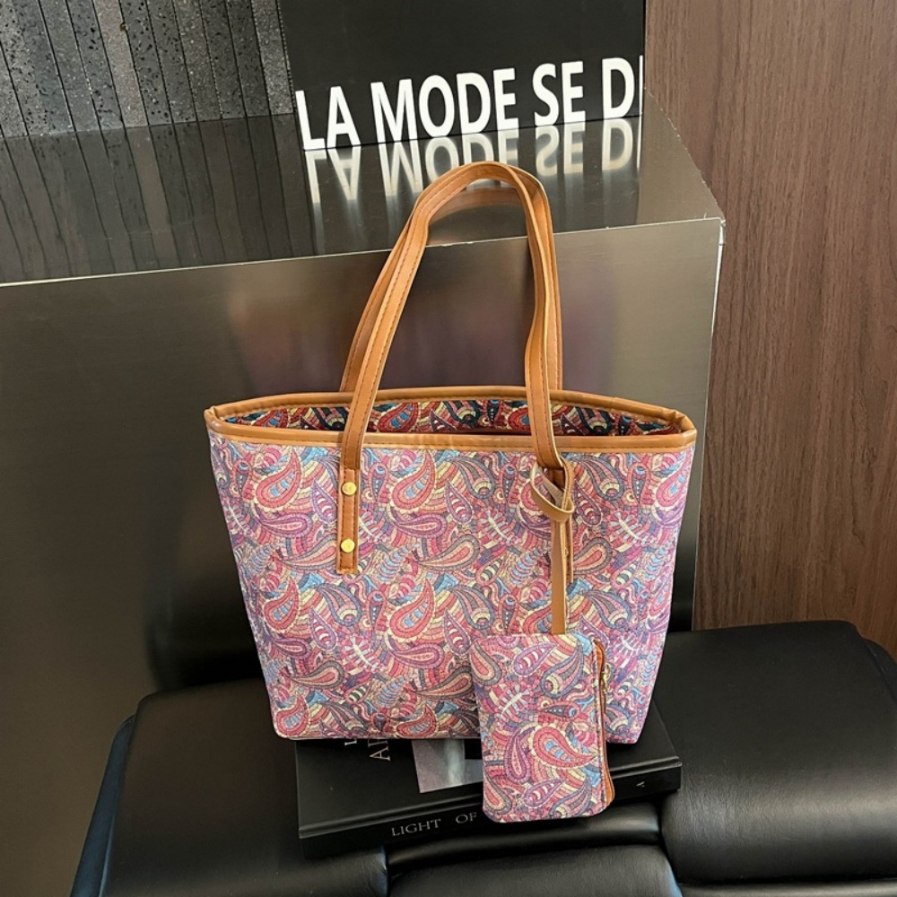 Women Bags For Work - 2PCS 여성용 대용량 토트백 동전 지갑
