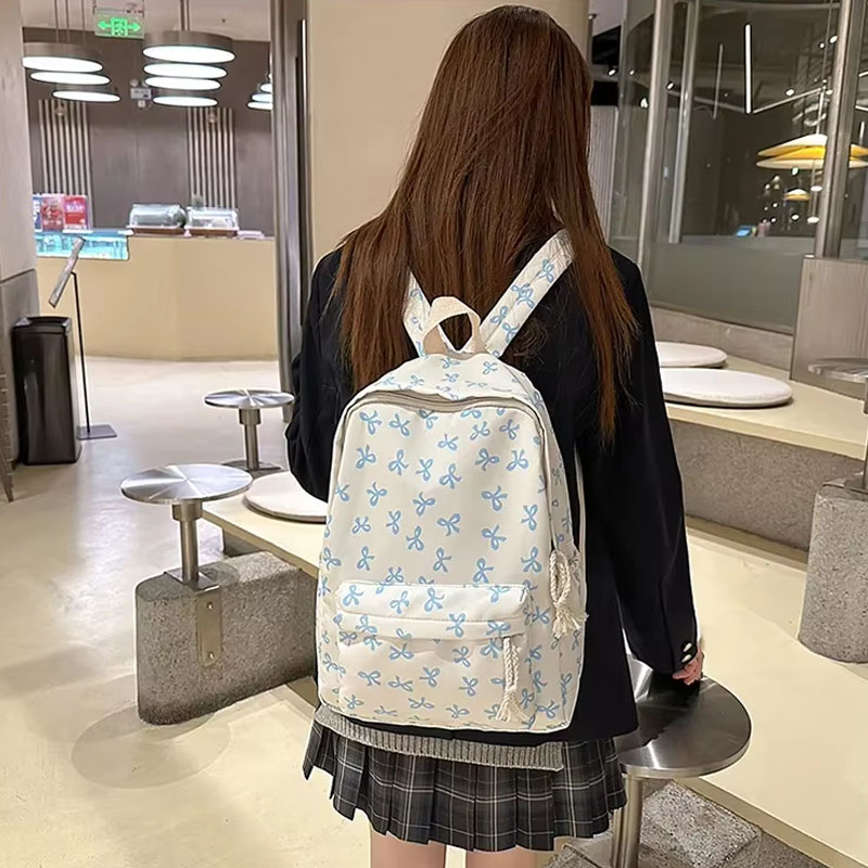 Women Bags Gift - 여성 꽃무늬 나일론 백팩 6가지 색상