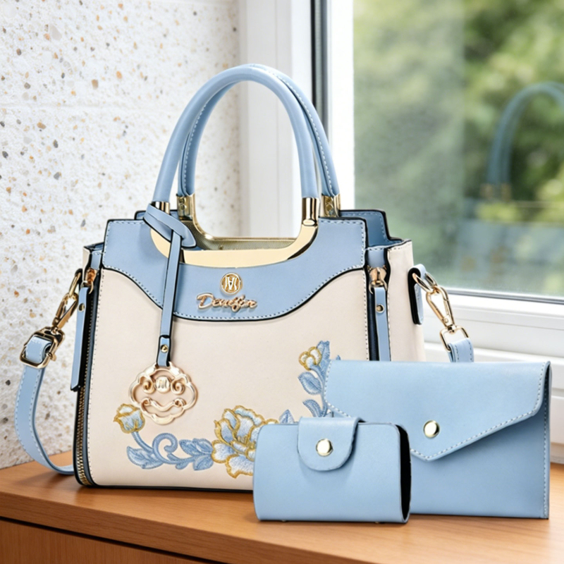 Women Bags For Work - 고급 자수 핸드백 3종 세트, 일상
