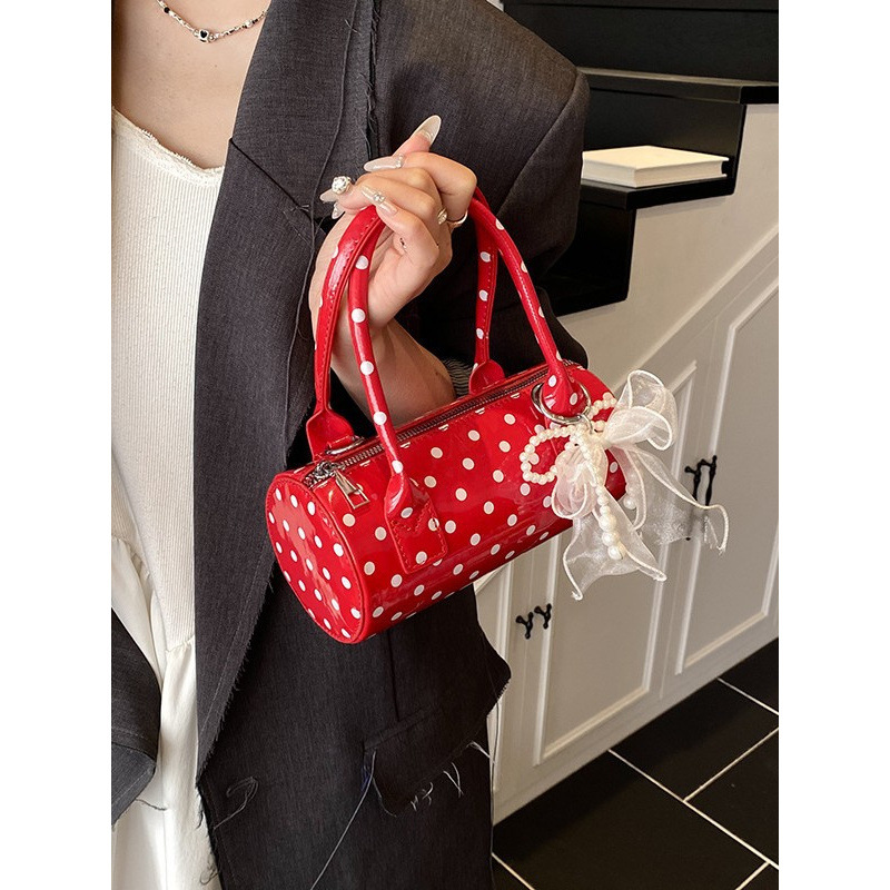 Women'S Bags Top 10 - 여성용 귀여운 물방울 무늬 핸드백, 진주