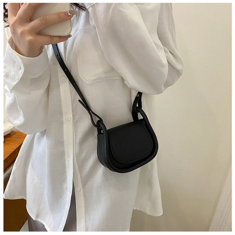 Saddle Bag Leather - 캔디 컬러 패션 PU 가죽 미니