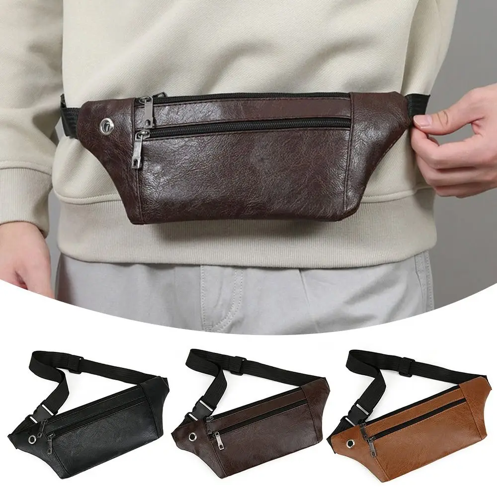 Saddle Bag Leather - 패션 방수 허리 가방 내마모성 다기능