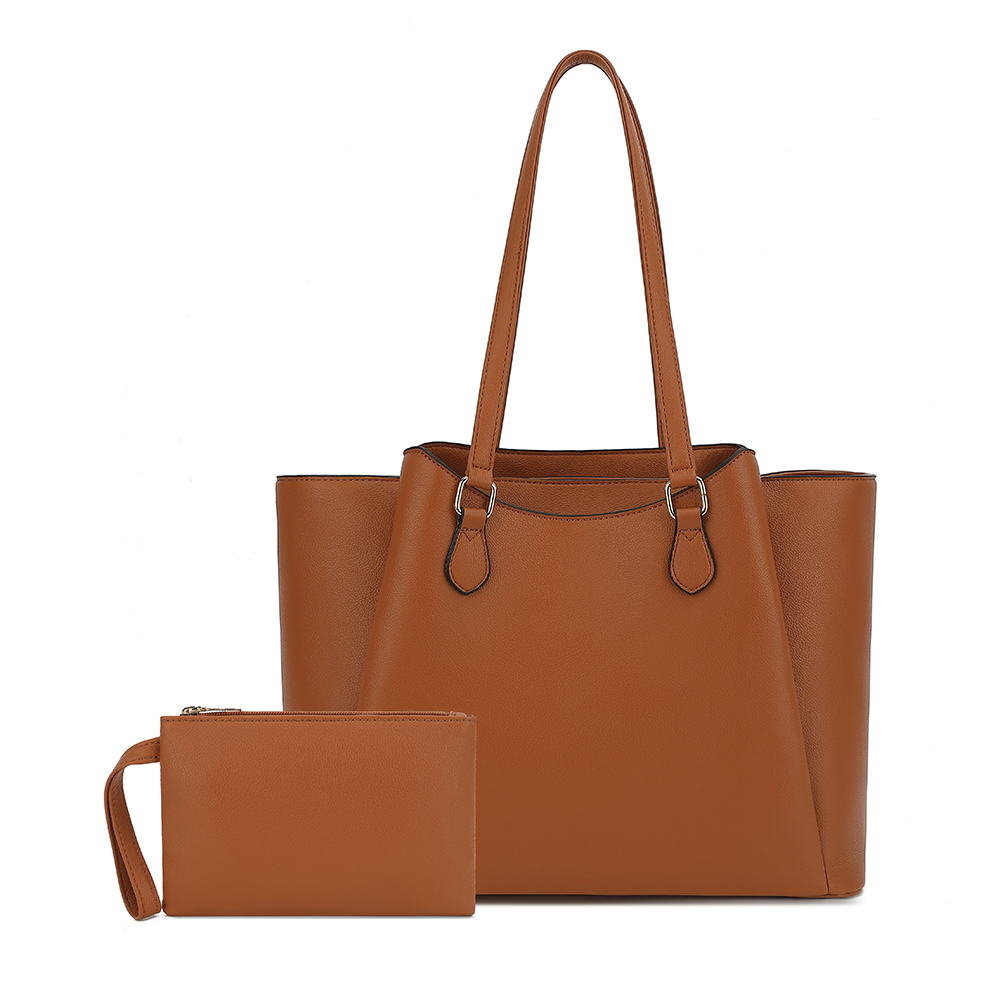 Women Bags For Work - 여성용 토트백, 파우치가 있는 대형 PU