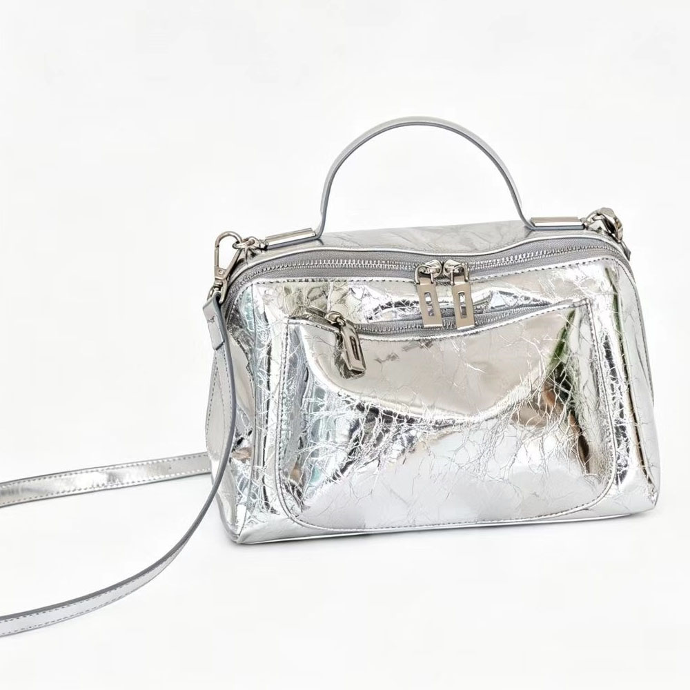 Women'S Bags Top 10 - 멀티 포켓 소가죽 핸드백 여성용 광택