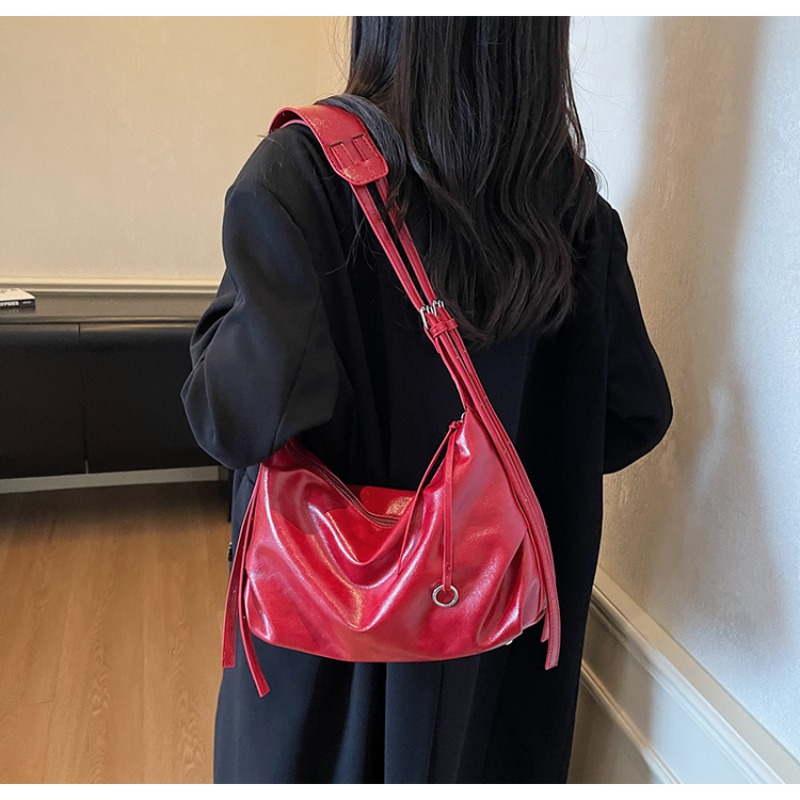 Women Bags Branded Sale - PU 솔리드 컬러 지퍼 캐주얼 크로스백