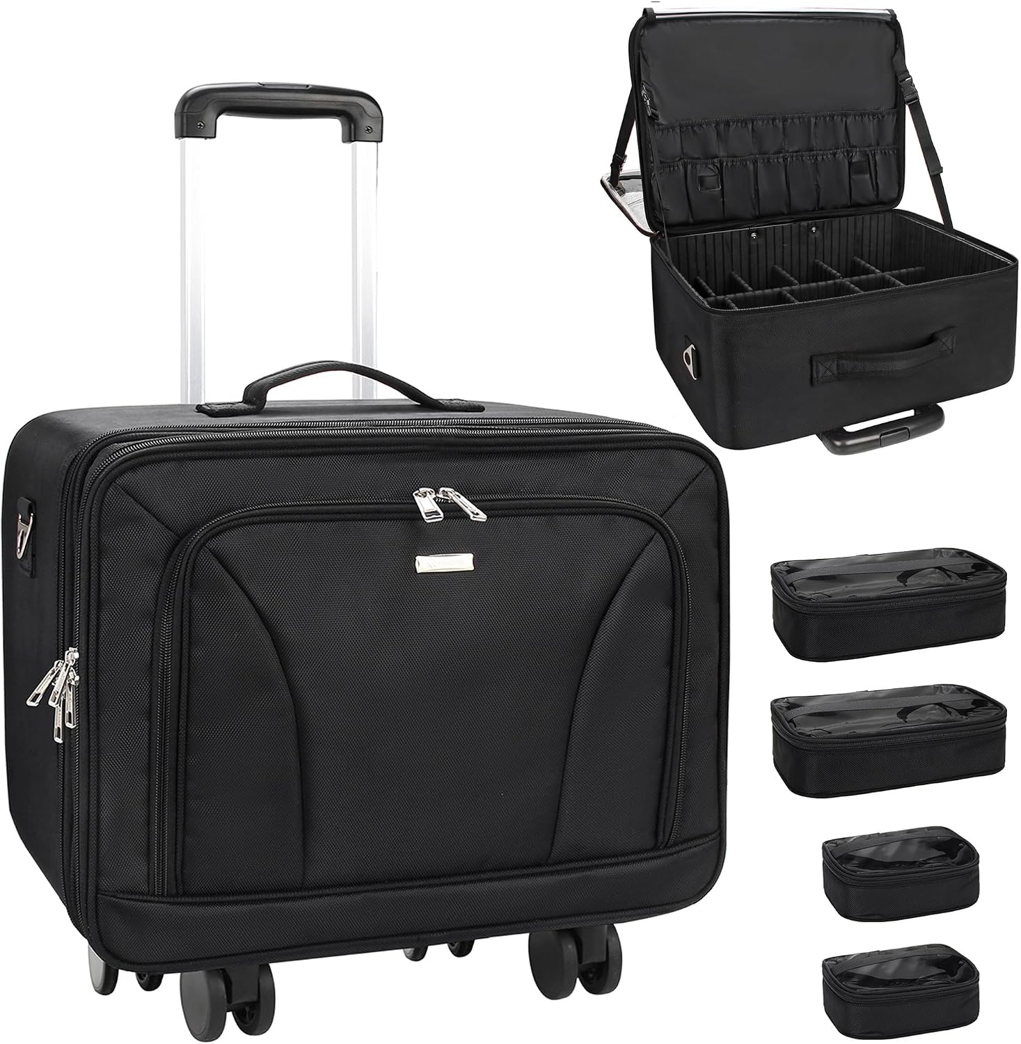 Women Bags For Travel - 특대형 360도 회전식 메이크업 여행용 트레인