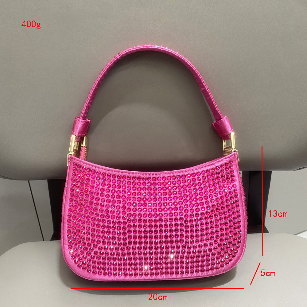 Women'S Young Bags - 레트로 디자인 반짝이는 다이아몬드 클러치 백