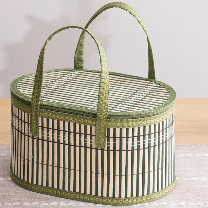 Women Bags Gift - 수제 대나무 토트백 친환경 접이식 피크닉