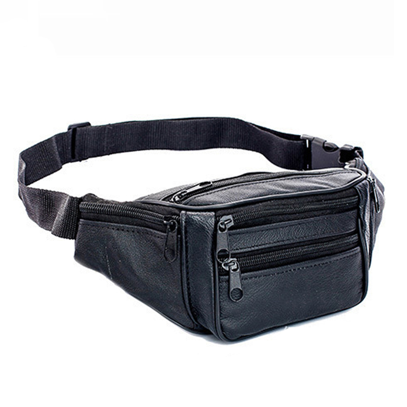 Saddle Bag Leather - 남성용 진짜 가죽 허리 가방, 허리