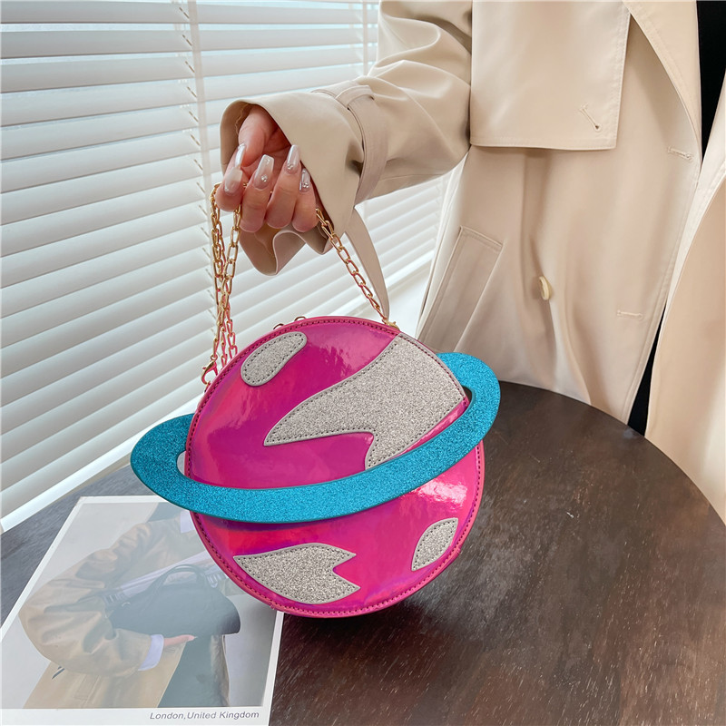 Women'S Young Bags - 어린 소녀를위한 레이저 원형 행성 모양