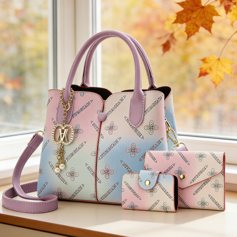 Women Bags Gift - 그라디언트 여성용 3종 세트 가방, 여성용