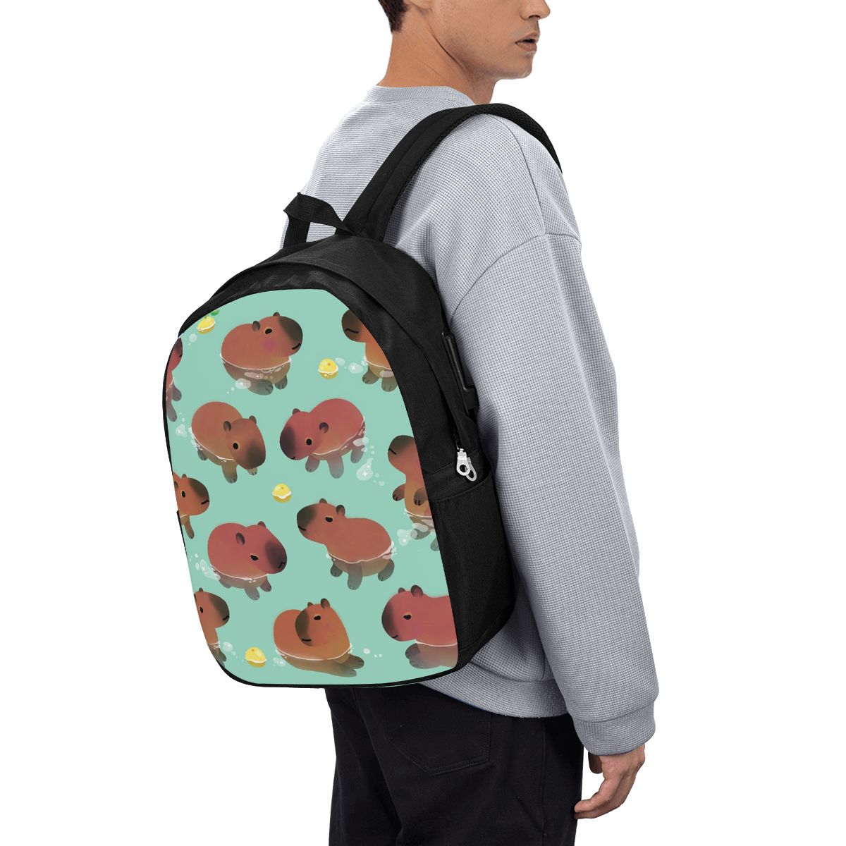카피바라 동물 패턴 배낭 여행 노트북 가방 컴퓨터 대학 - Women Bags For Travel 리뷰 및 가격