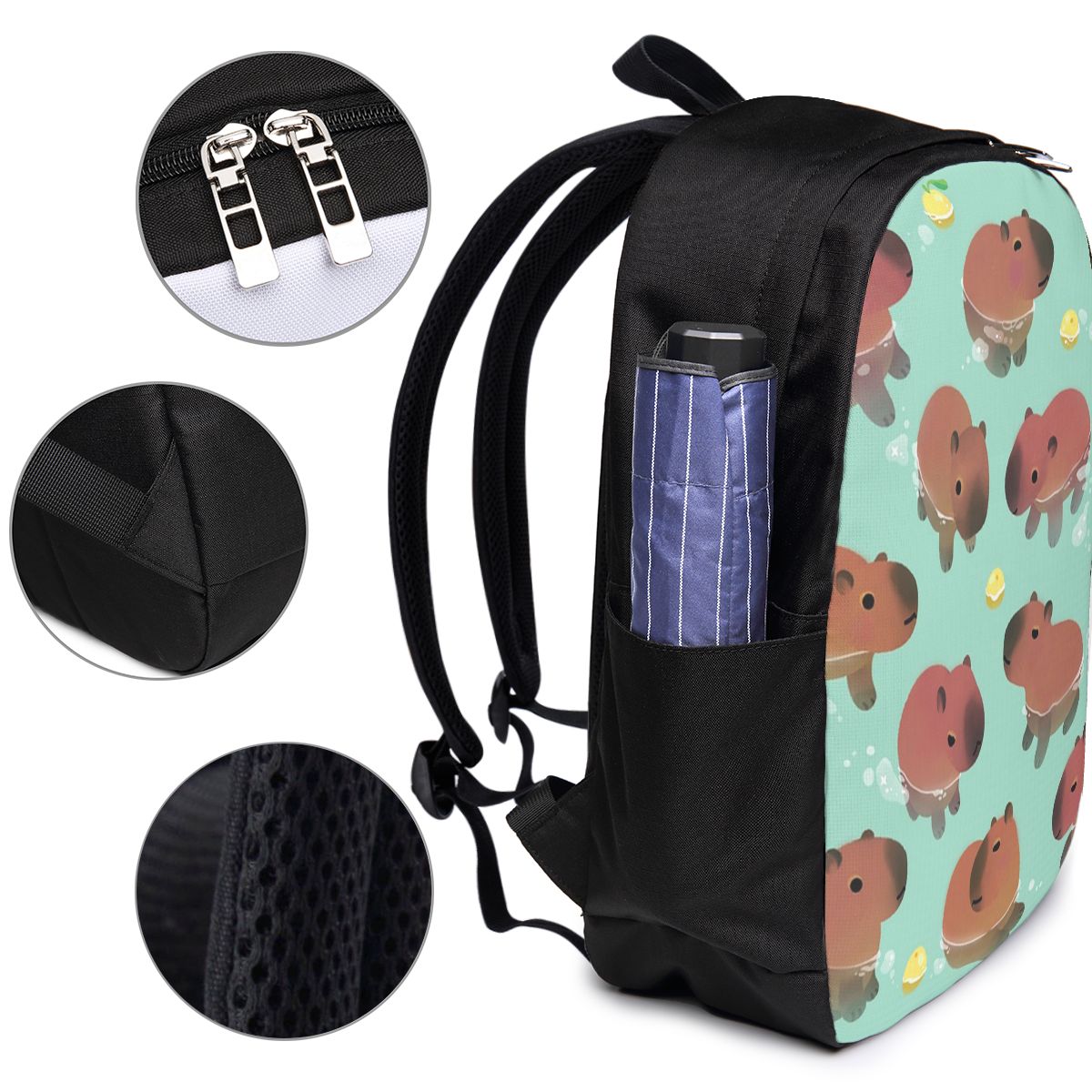 카피바라 동물 패턴 배낭 여행 노트북 가방 컴퓨터 대학 - Women Bags For Travel 리뷰 및 가격