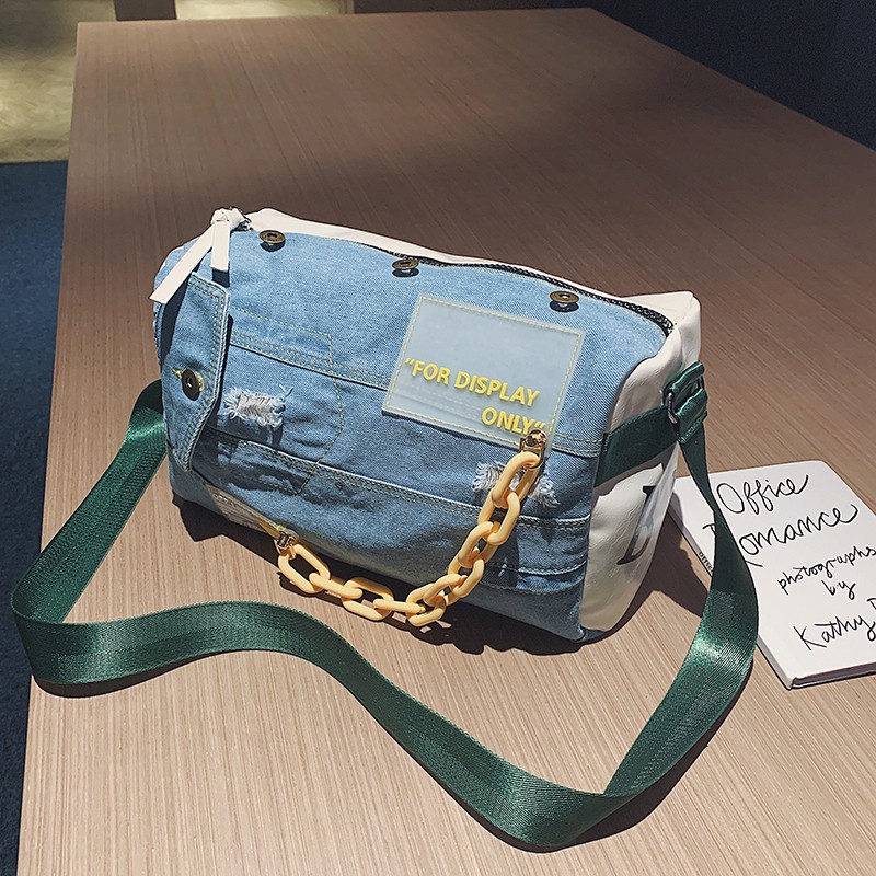 여성용 패션 데님 숄더백, 대용량 여행 가방, 디자이너 - Women Bags Jeans 리뷰 및 가격