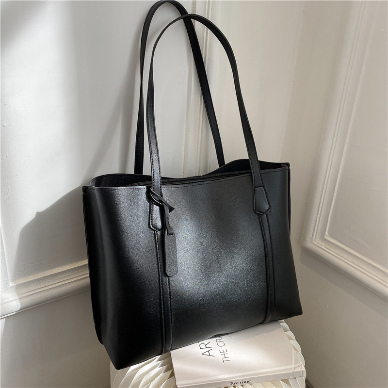 클래식 블랙 인조 가죽 토트백, 대용량 핸드백 숄더백, - Women Bags Aldo 리뷰 및 가격