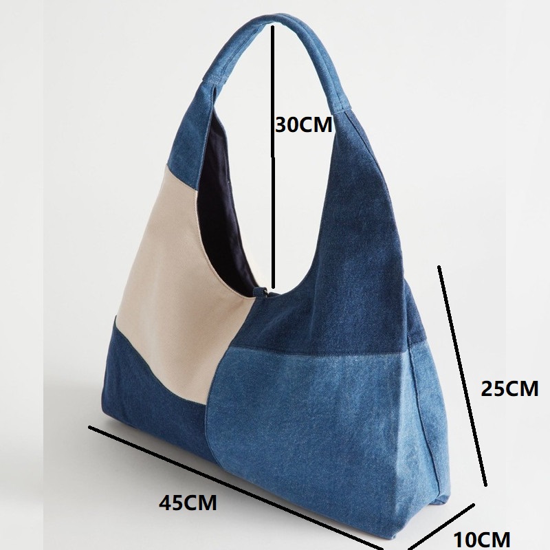 패치 워크 디자인 여성 숄더 가방 패션 데님 여성 핸드 - Women Bags Jeans 리뷰 및 가격