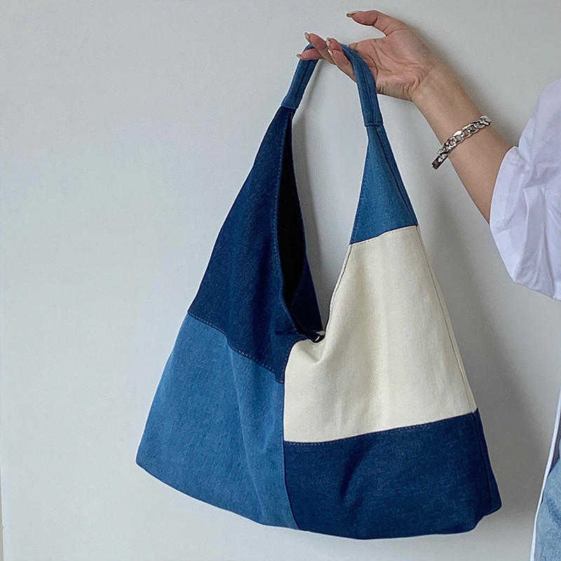 패치 워크 디자인 여성 숄더 가방 패션 데님 여성 핸드 - Women Bags Jeans 리뷰 및 가격