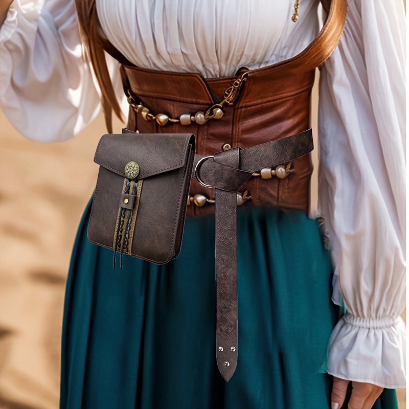 2개 중세 빈티지 인조 가죽 벨트, 레트로 중세 허리  - Saddle Bag Leather 리뷰 및 가격