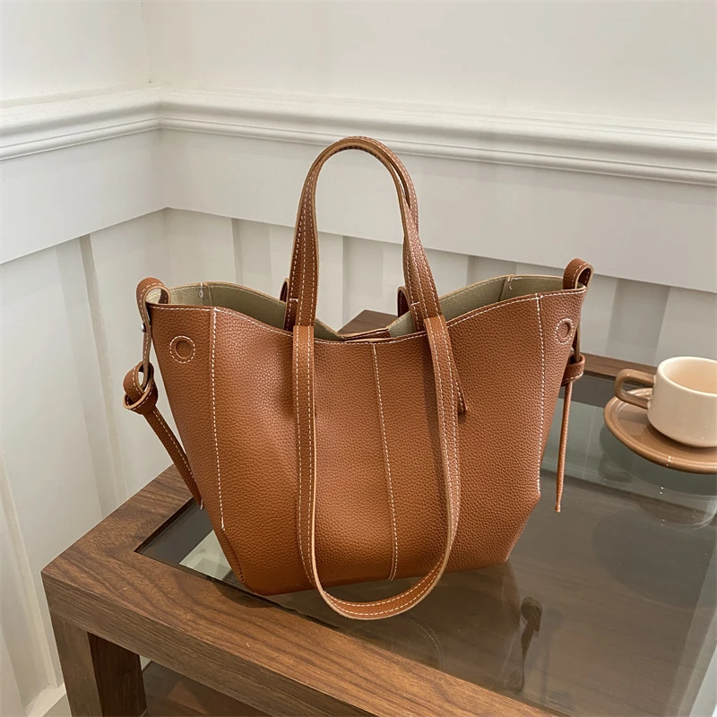 여성용 재봉사 캐주얼 PU 지퍼 대용량 숄더백, 인기  - Women Bags Designer Sale 리뷰 및 가격