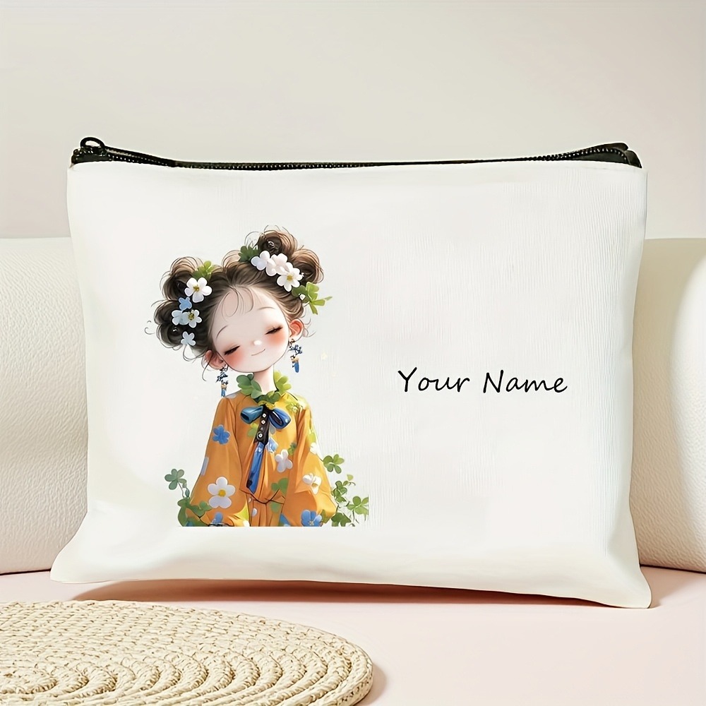 한국 스타일 애니메이션 소녀 메이크업 가방 맞춤 이름/ - Women Bags Gift 리뷰 및 가격