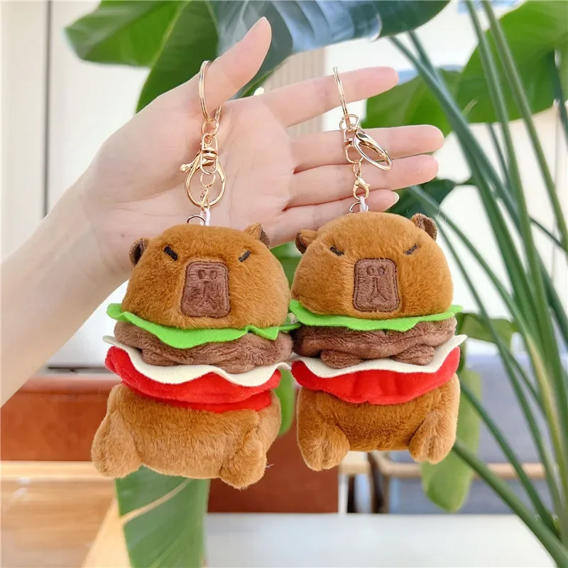 귀여운 카피바라 햄버거 키체인 플러시 토이 동물 백팩  - Women'S Young Bags 리뷰 및 가격