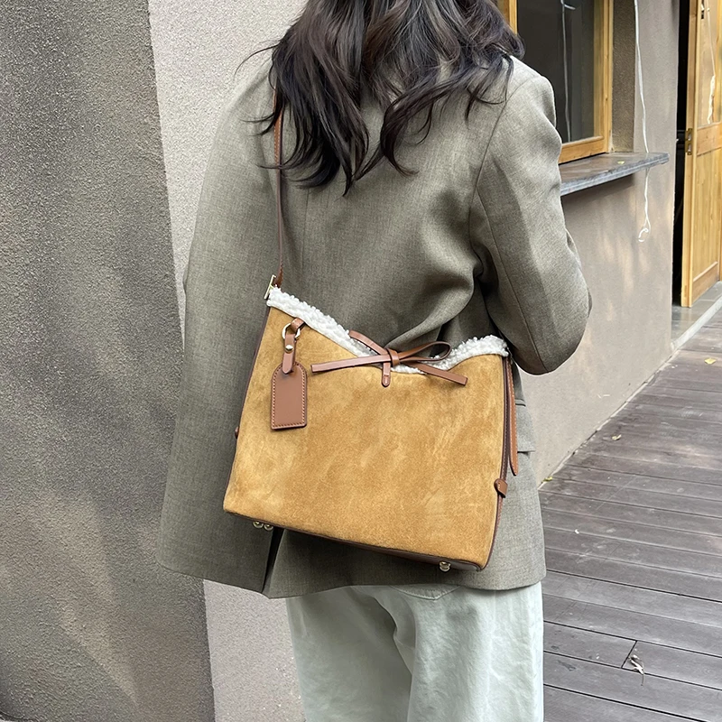 인조 스웨이드 단색 리본 크로스바디 백 2026 브랜드 - Women Bags Branded Sale 리뷰 및 가격