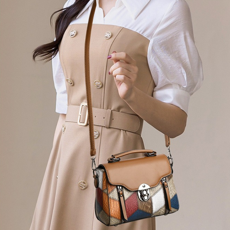 레트로 멀티톤 가죽 대용량 크로스바디 백, 탑 핸들 크 - Women'S Bags Top 10 리뷰 및 가격