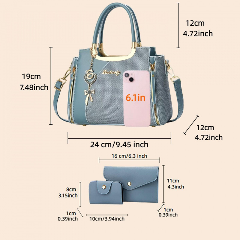우아한 여성용 핸드백 세트, 다양한 색상의 메신저 백, - Women Bags Gift 리뷰 및 가격