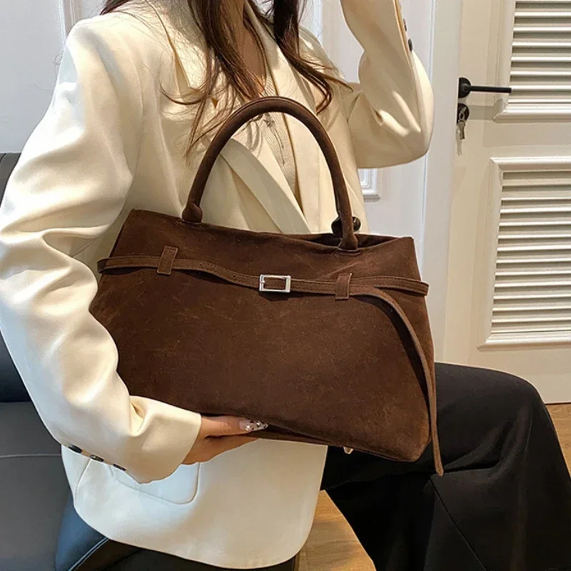 여성용 가방 버클 장식 디자인 솔리드 인조 스웨이드 토 - Women Bags Designer Sale 리뷰 및 가격