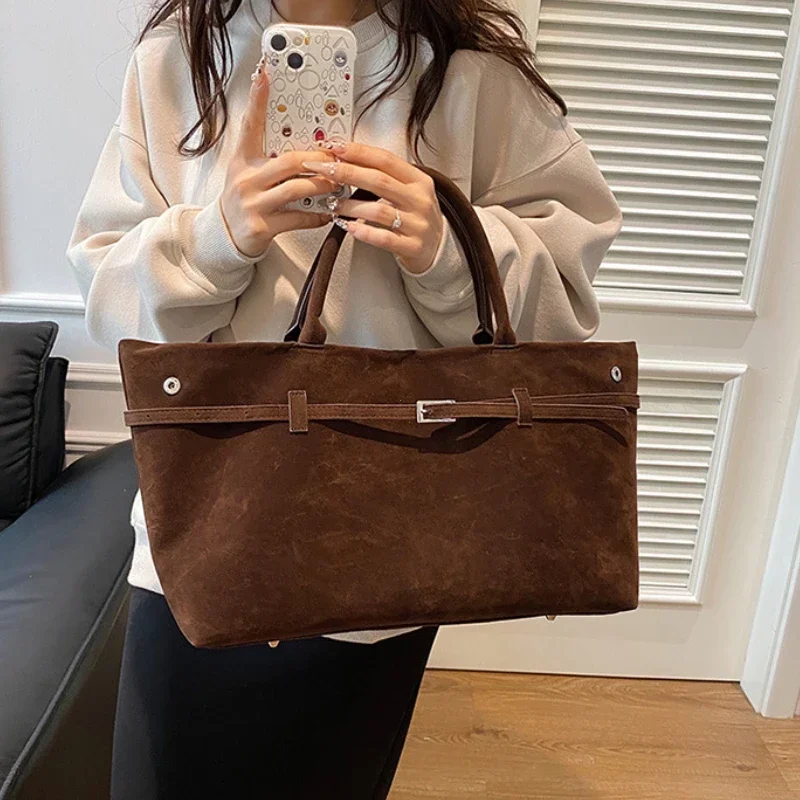 여성용 가방 버클 장식 디자인 솔리드 인조 스웨이드 토 - Women Bags Designer Sale 리뷰 및 가격