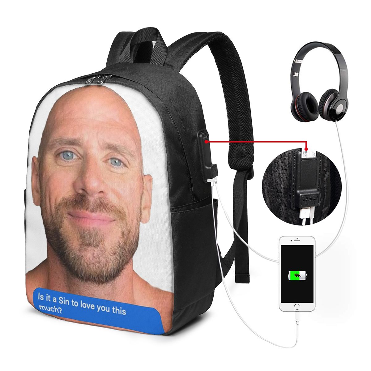 Johnny Sins Flirty Text Bubble - Women Bags For Travel 리뷰 및 가격