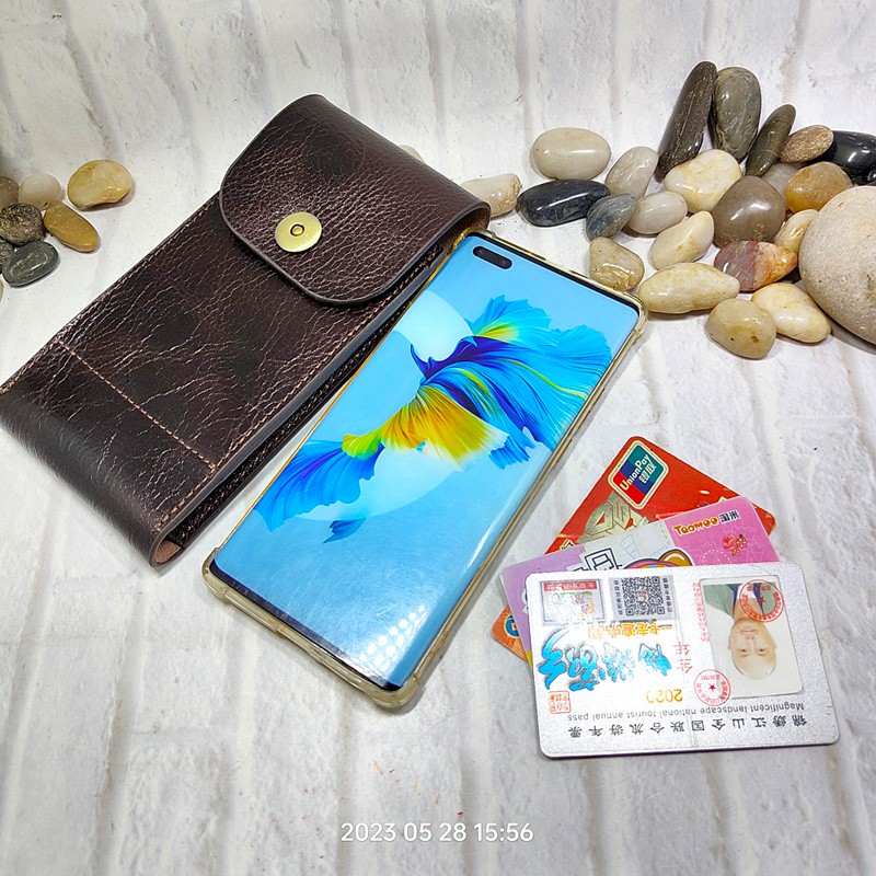 남성용 휴대폰 허리 가방, 정품 가죽 휴대폰 시스, 범 - Saddle Bag Leather 리뷰 및 가격
