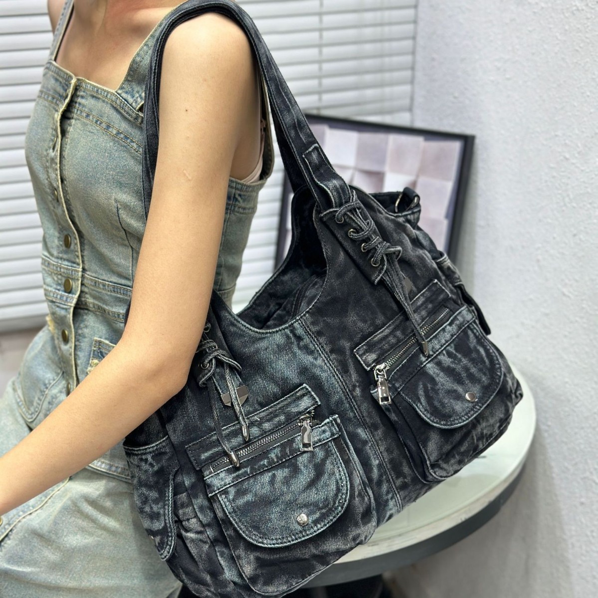 여성용 데님 가방 Y2K 빈티지 블루 진 지갑 및 핸드 - Women Bags Jeans 리뷰 및 가격