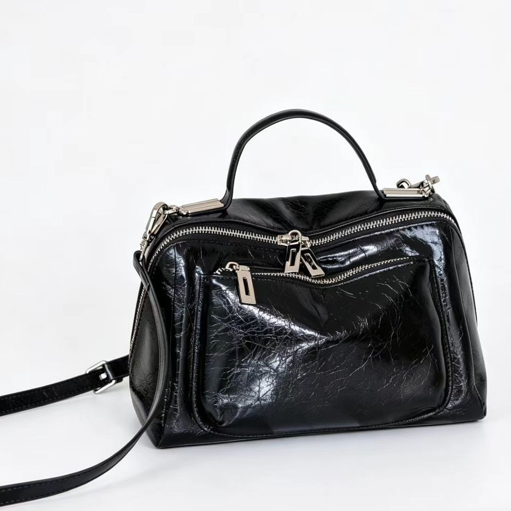 멀티 포켓 소가죽 핸드백 여성용 광택 크링클 탑 핸들  - Women'S Bags Top 10 리뷰 및 가격