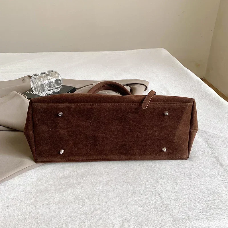 버클 장식 디자인 솔리드 가짜 스웨이드 핸드백 대용량  - Women Bags Designer Sale 리뷰 및 가격