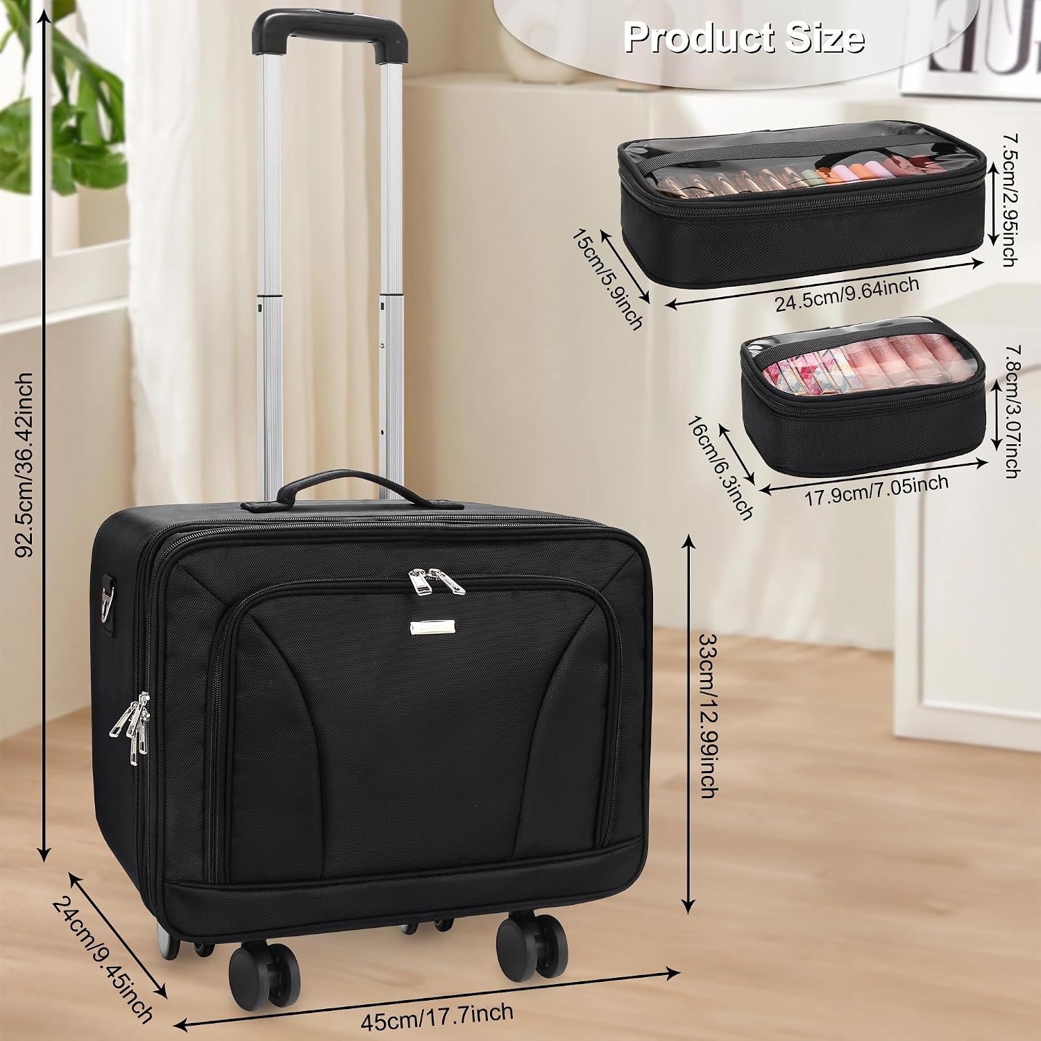 특대형 360도 회전식 메이크업 여행용 트레인 케이스  - Women Bags For Travel 리뷰 및 가격