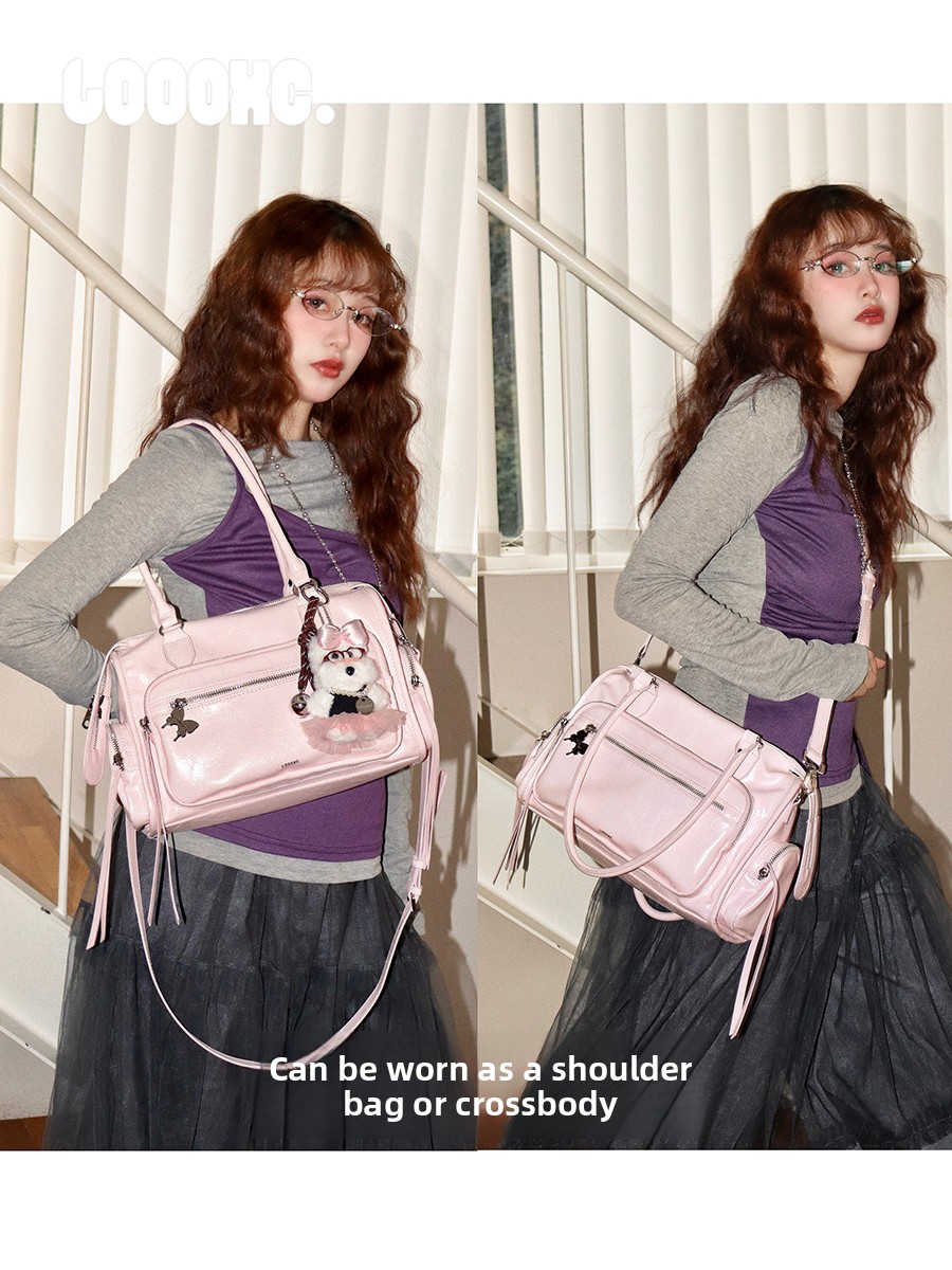 스위트 쿨 핑크 대용량 오토바이 가방 젊은 여성을 위한 - Women'S Young Bags 리뷰 및 가격