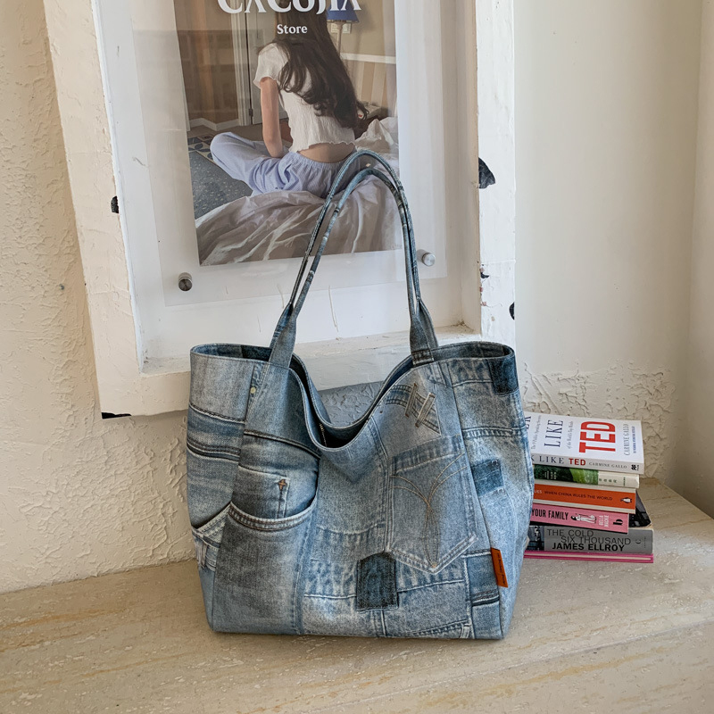 SHELKSBAG 청바지 여성용 지갑 여성용 토트 백  - Women Bags Jeans 리뷰 및 가격