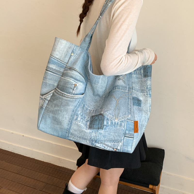 SHELKSBAG 청바지 여성용 지갑 여성용 토트 백  - Women Bags Jeans 리뷰 및 가격