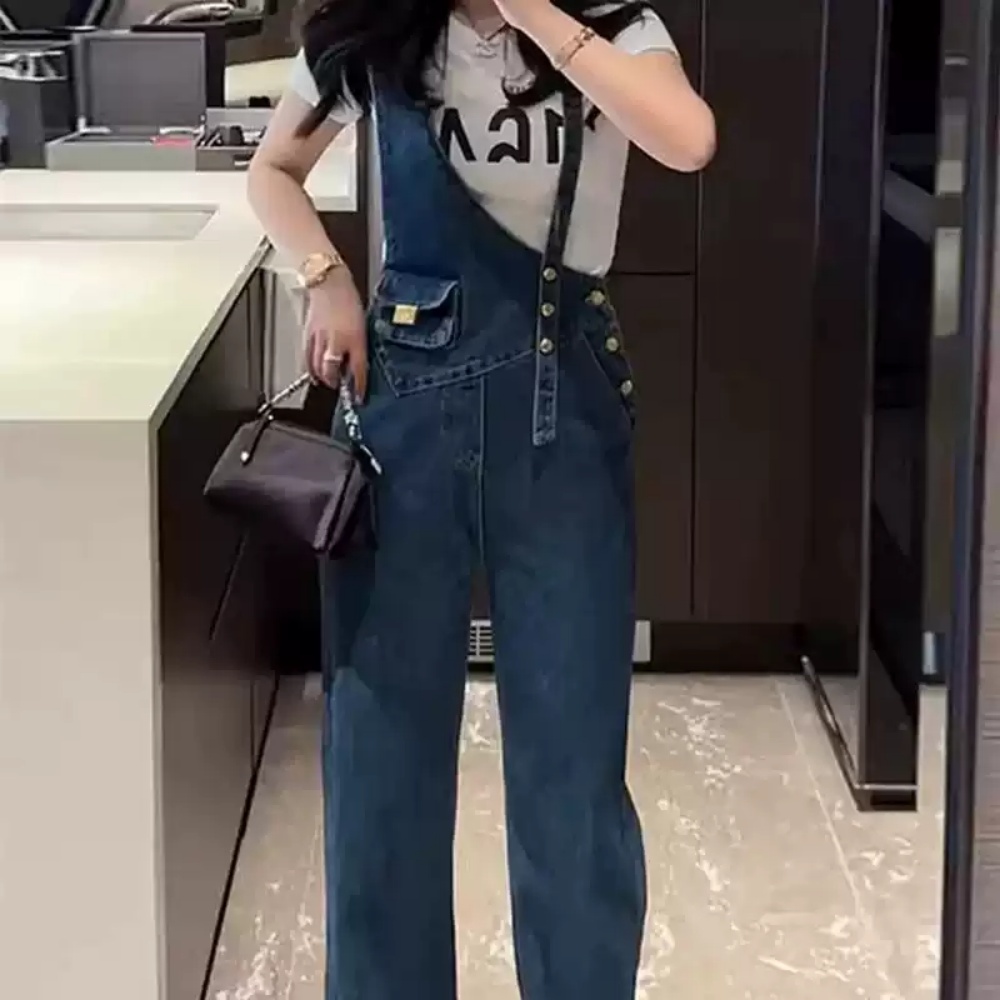 레트로 메탈 버튼 비대칭 스트랩 데님 팬츠 미니 웨이스 - Women Bags Jeans 리뷰 및 가격