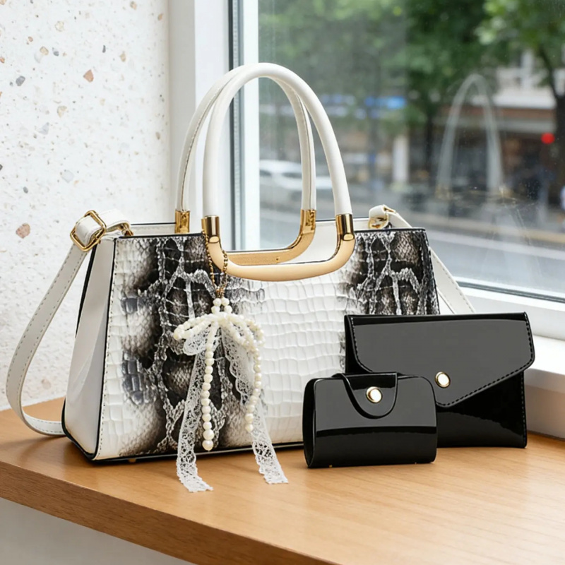 여성용 핸드백 세트, 악어 무늬 이브닝 클러치, 파티  - Women Bags Gift 리뷰 및 가격