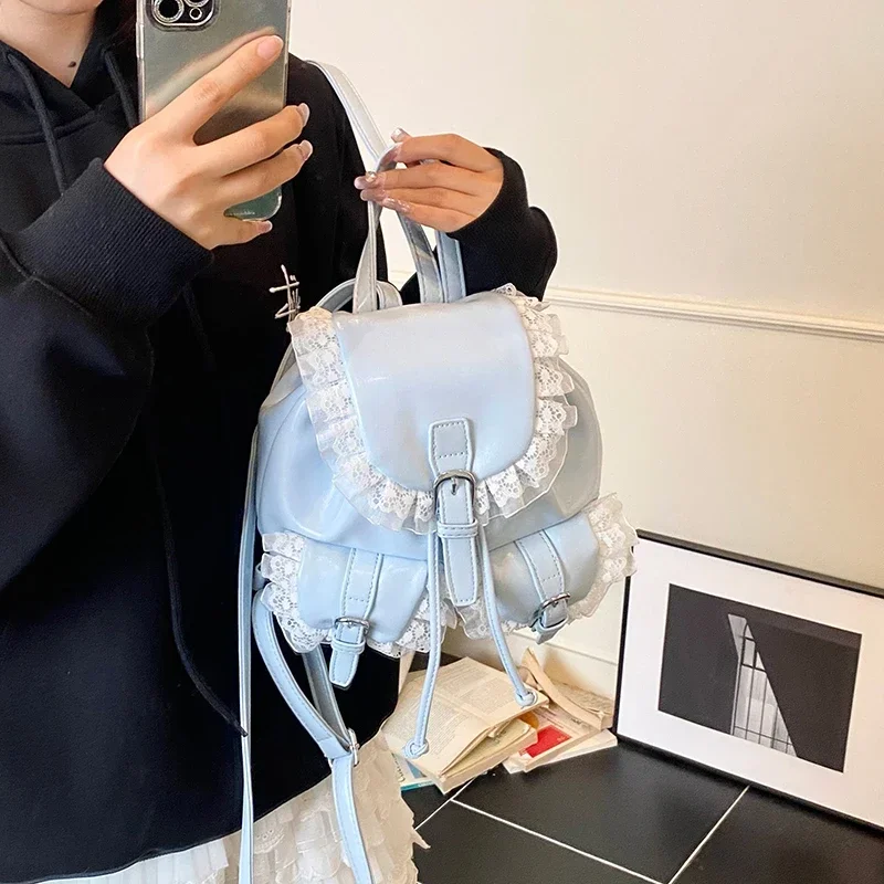 솔리드 PU 레이스 소녀 디자인 백팩 핫 세일 대용량  - Women Bags Designer Sale 리뷰 및 가격