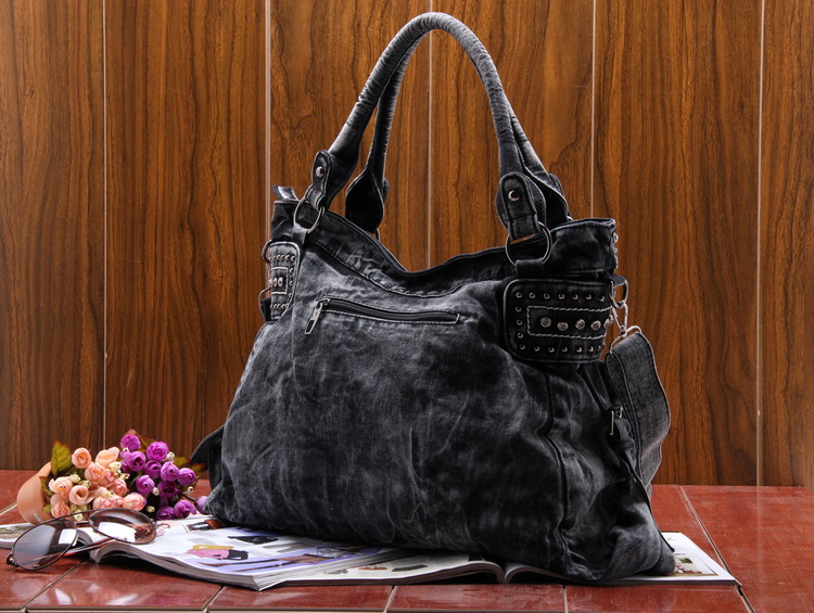 여성용 빈티지 데님 청바지 핸드백, 지퍼 샤인 리벳 라 - Women Bags Jeans 리뷰 및 가격