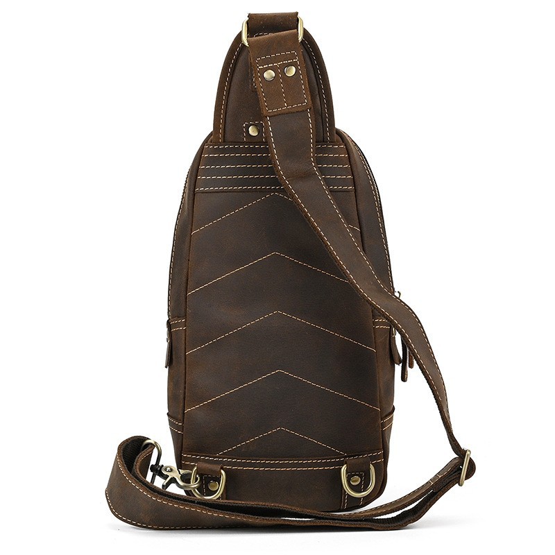 남성용 럭셔리 슬링 체스트 백, 진짜 가죽 다기능 숄더 - Saddle Bag Leather 리뷰 및 가격