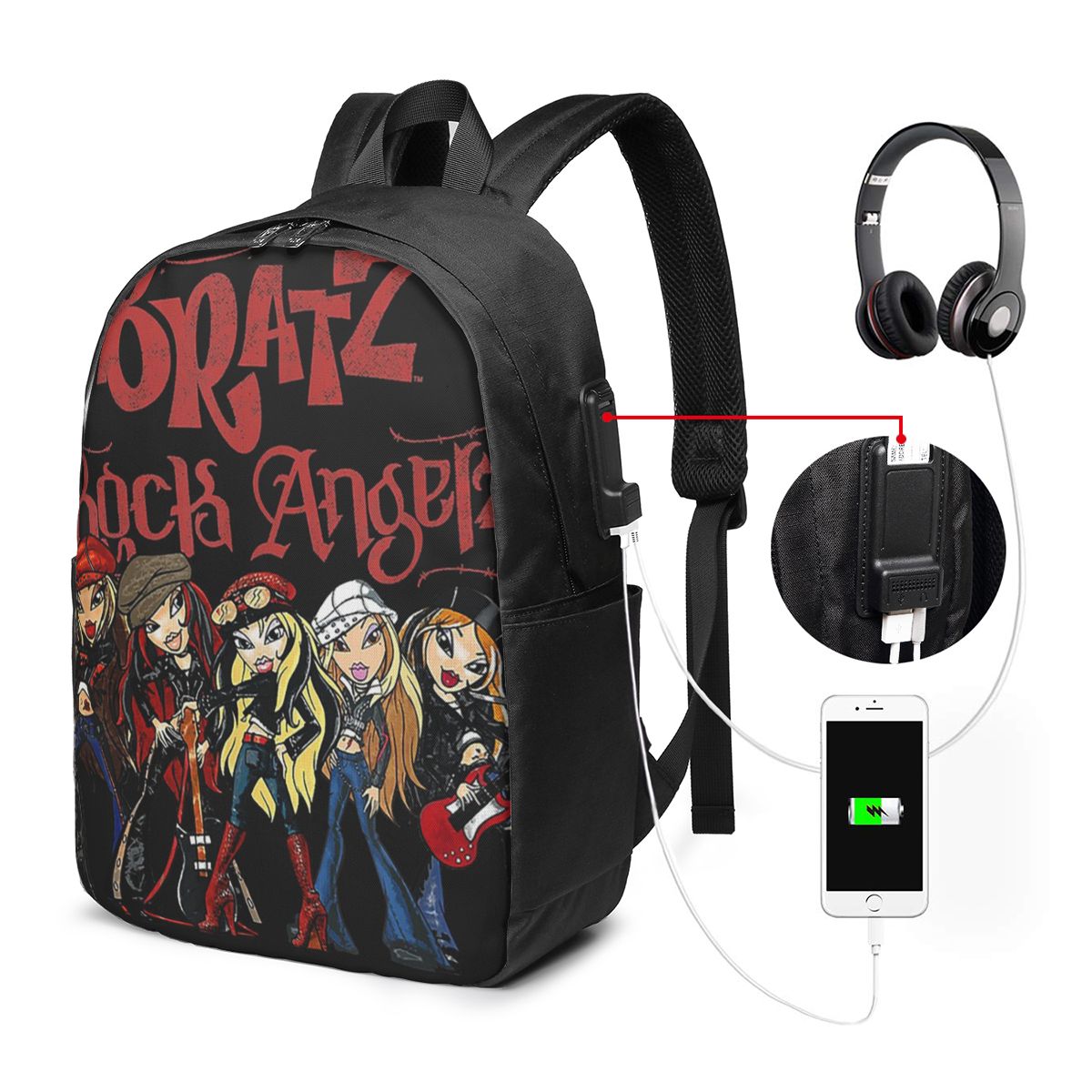Bratz Rock Angelz 그룹 샷 백팩 여행 노 - Women Bags For Travel 리뷰 및 가격