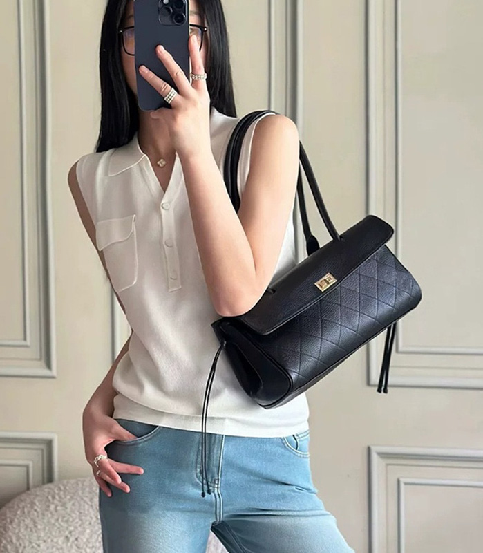 CLAREGQI 2026 여성용 새 정품 가죽 퀼트 숄 - Top Handle Structured 리뷰 및 가격
