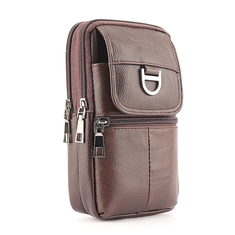 남성용 가죽 허리 가방 - 대용량 휴대폰 벨트 가방 - - Saddle Bag Leather 리뷰 및 가격
