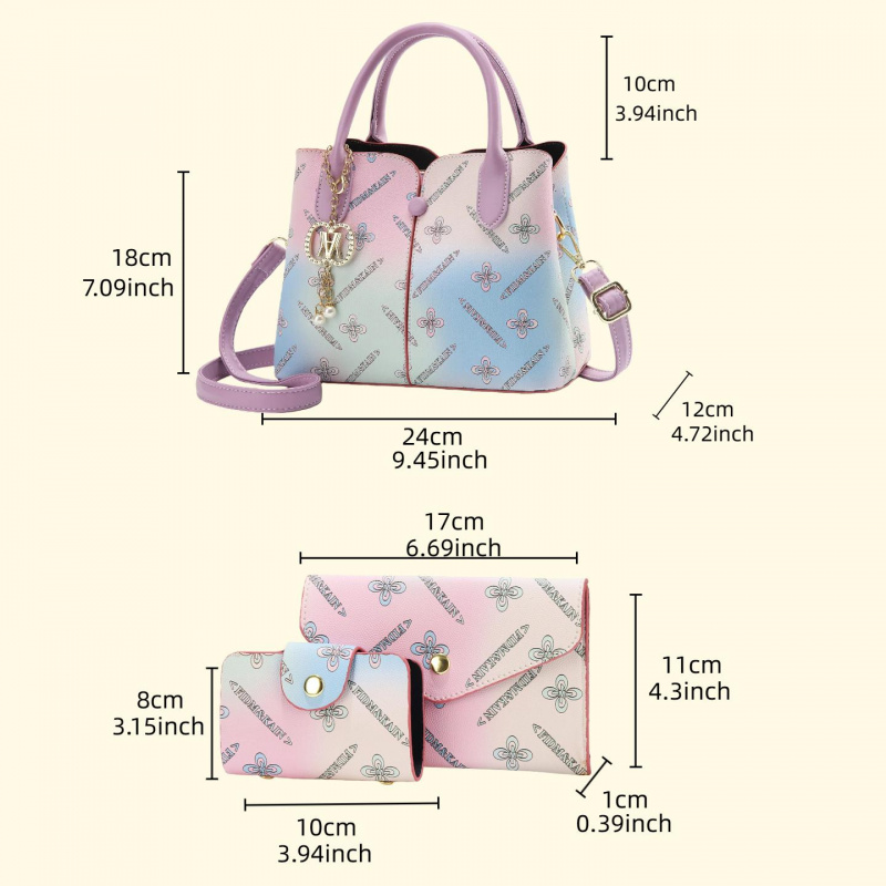 그라디언트 여성용 3종 세트 가방, 여성용 숄더백 및  - Women Bags Gift 리뷰 및 가격